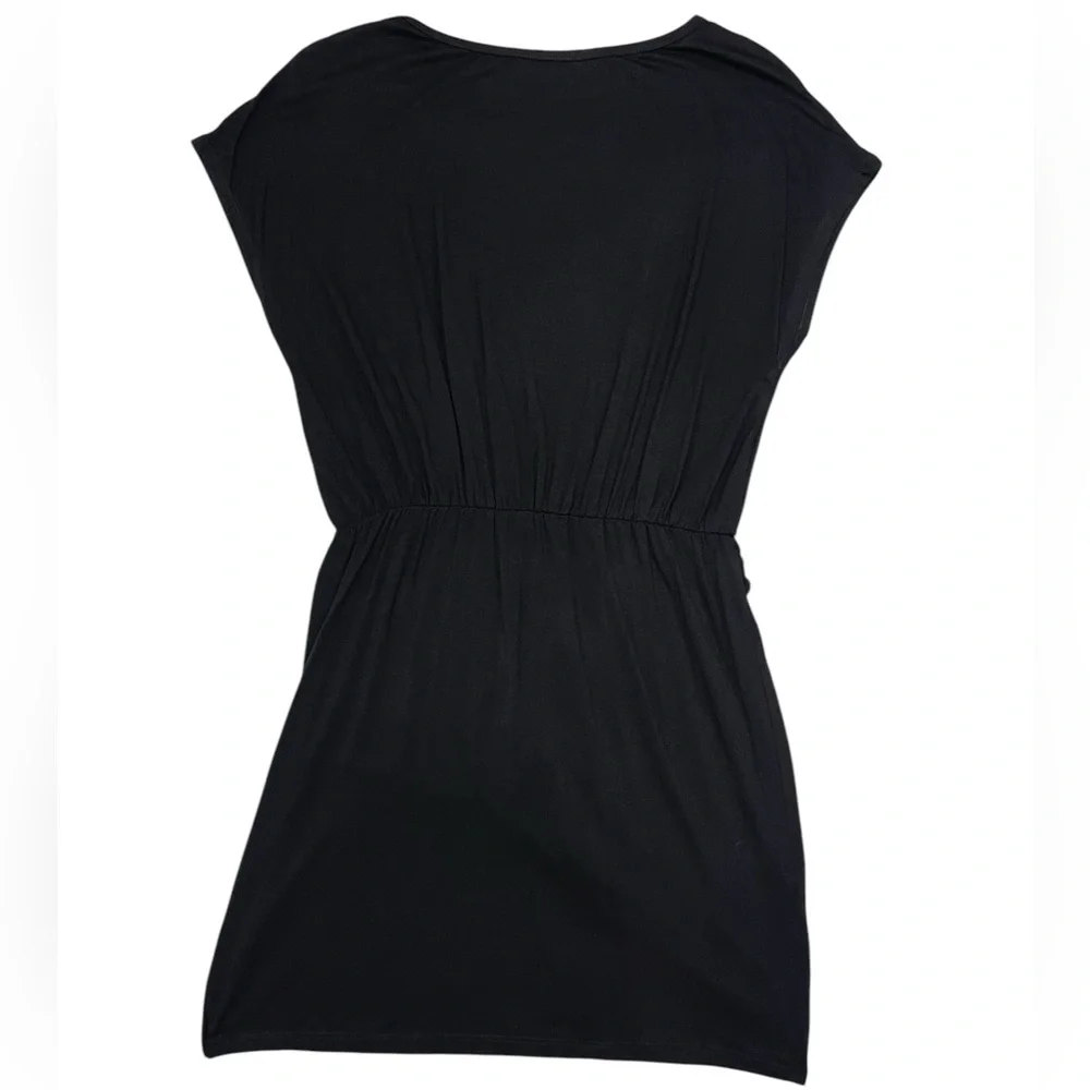 Lovers & Friends Tarin Mini Black Dress Tie Waist Short Sleeve Size Medium NEW - Picture 4 of 15